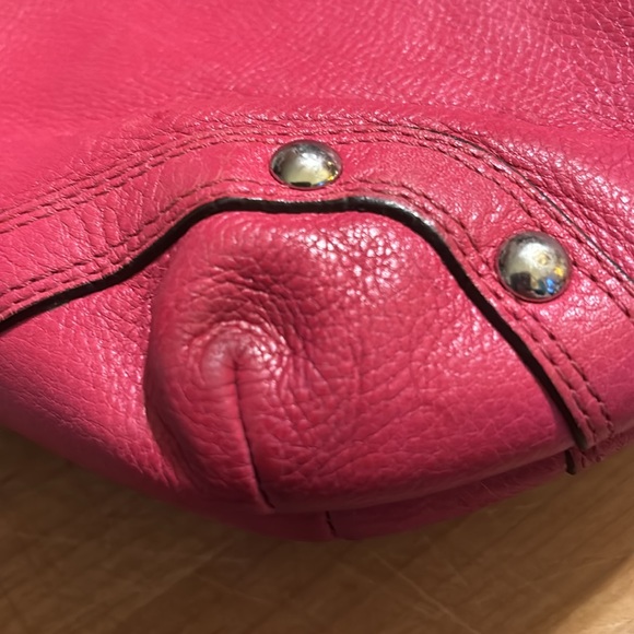 Coach shoulder handbag—red and pinkish color—good condition NO rips or Tears - Picture 8 of 16